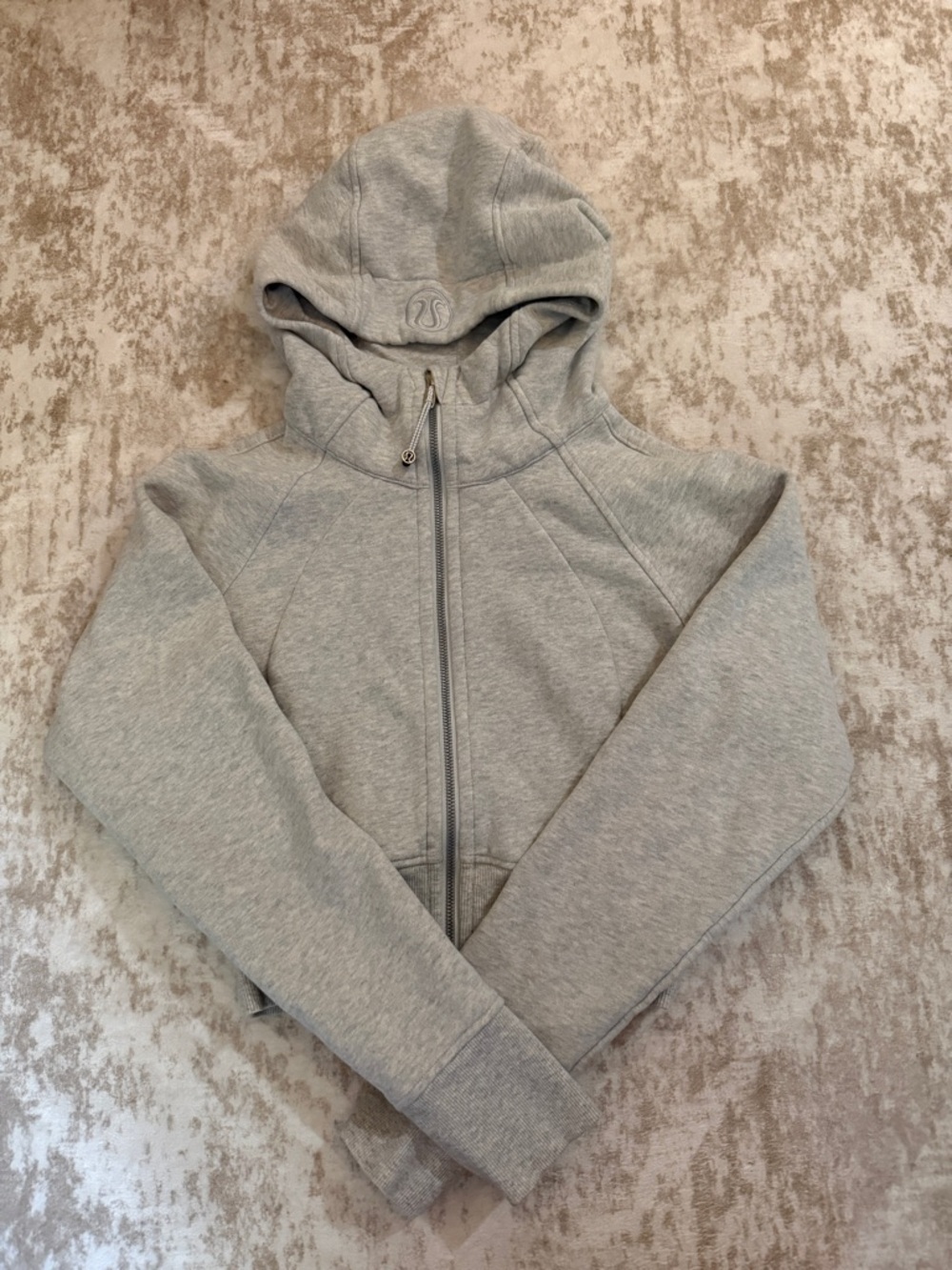 Lululemon Scuba Full-Zip Cropped Hoodie Light Gray Size 4